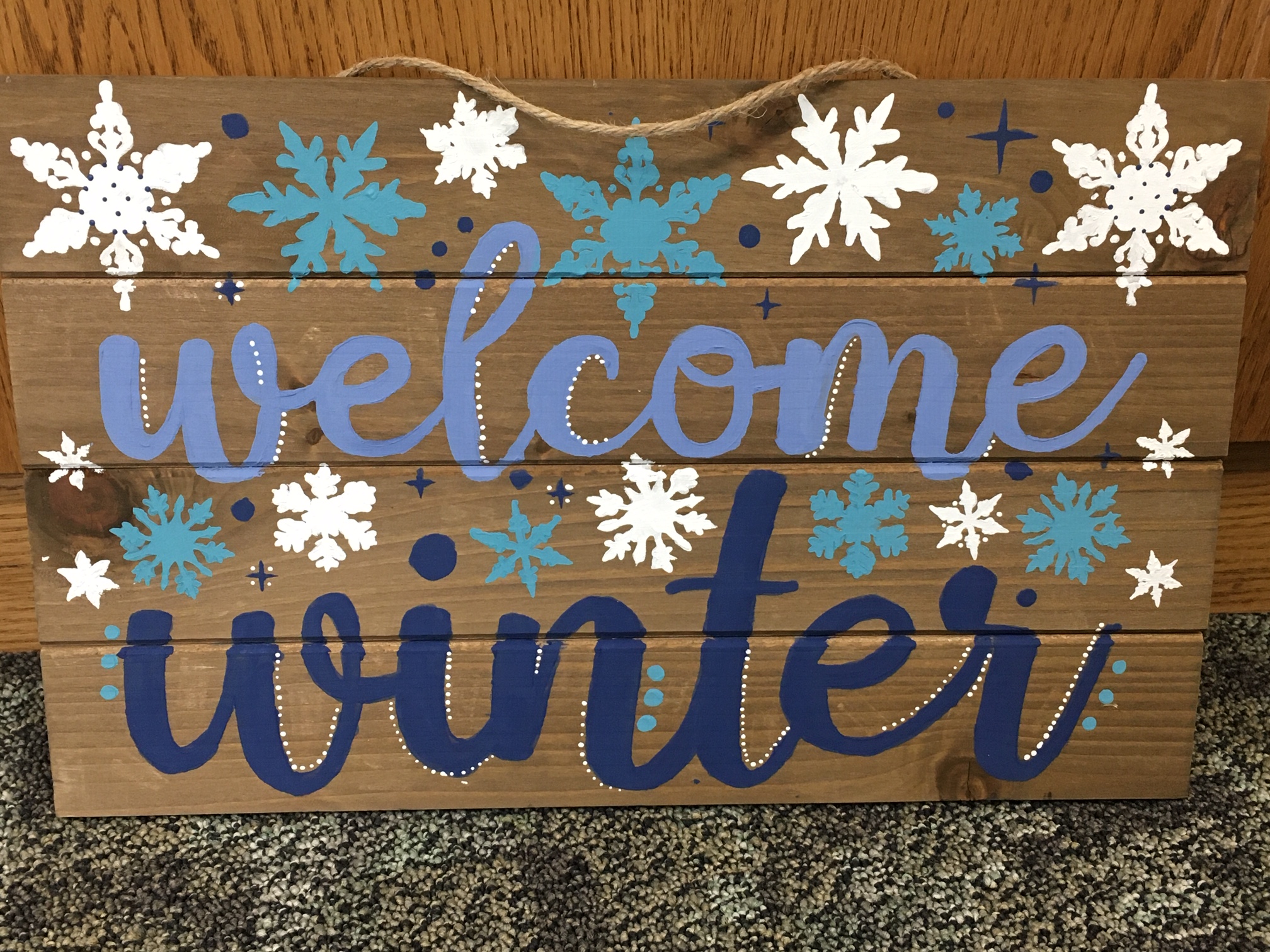 Welcome Winter Sign Sample