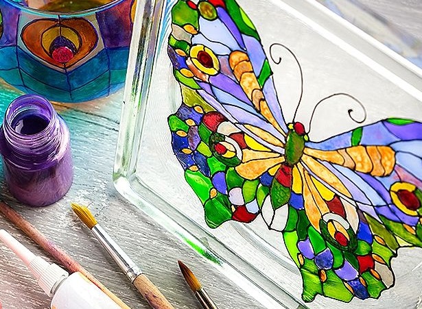 family stained glass paint