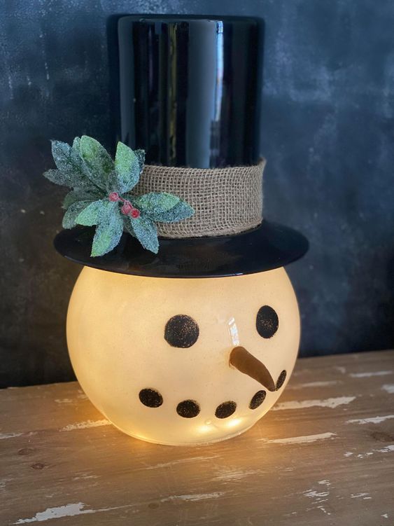 Create a charming snowman that will light up your dark winter nights