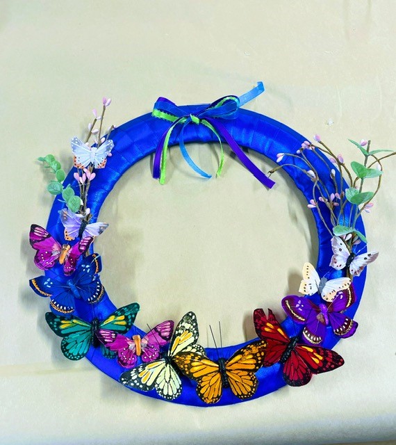 Butterfly wreath