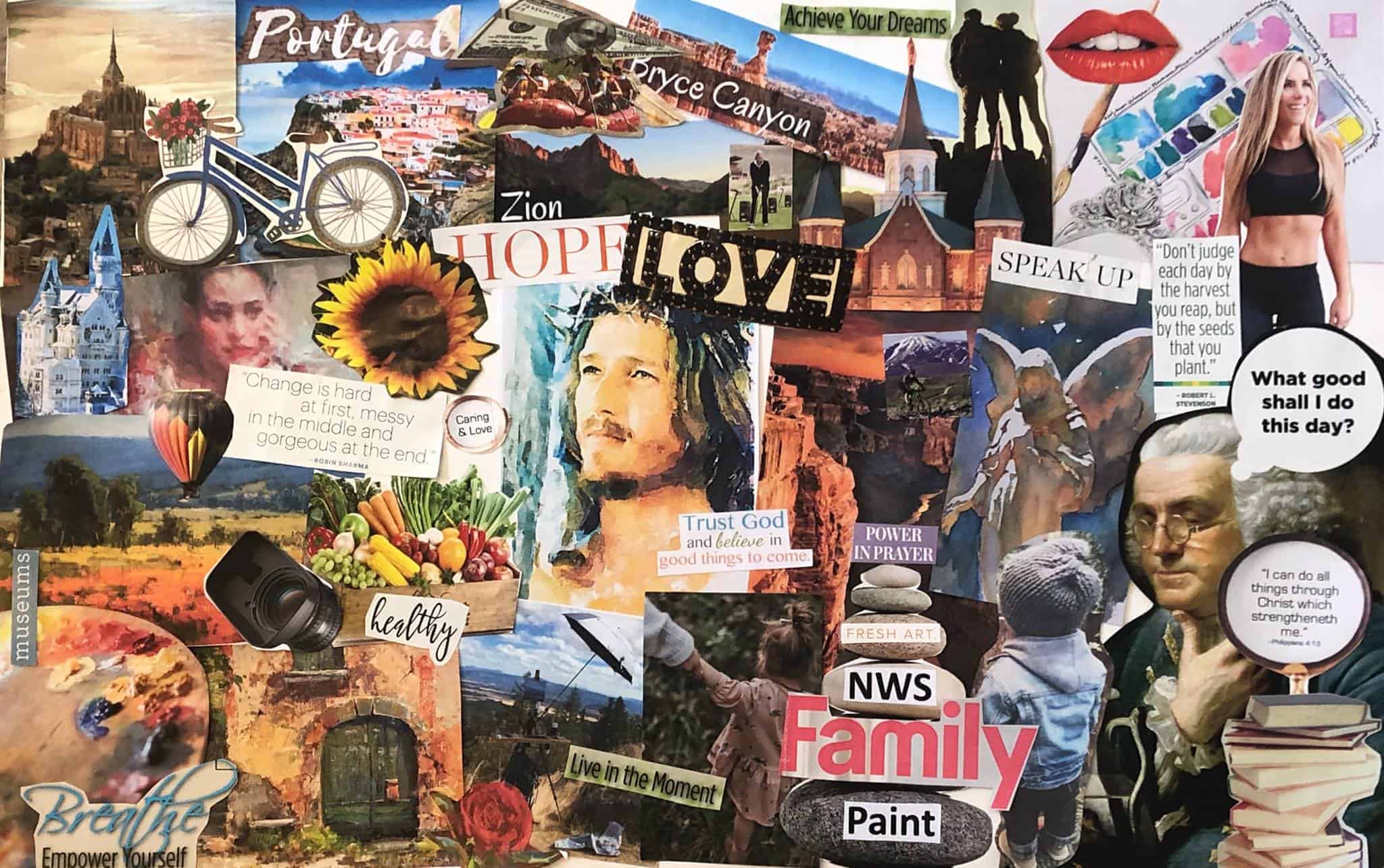 Example of a vision board.