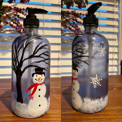 snowmen soap dispensers