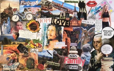 Example of a vision board.