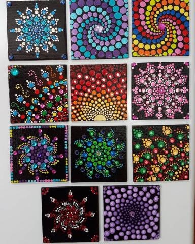 Dot Mandala Magnets