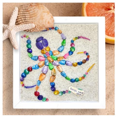 octopus sand art