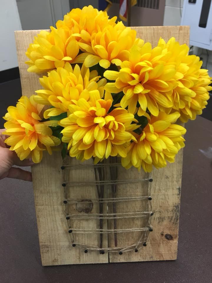 Mason jar string art