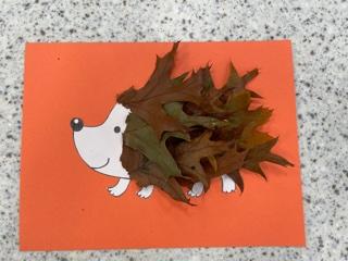 Fall Leaf Hedgehog Craft