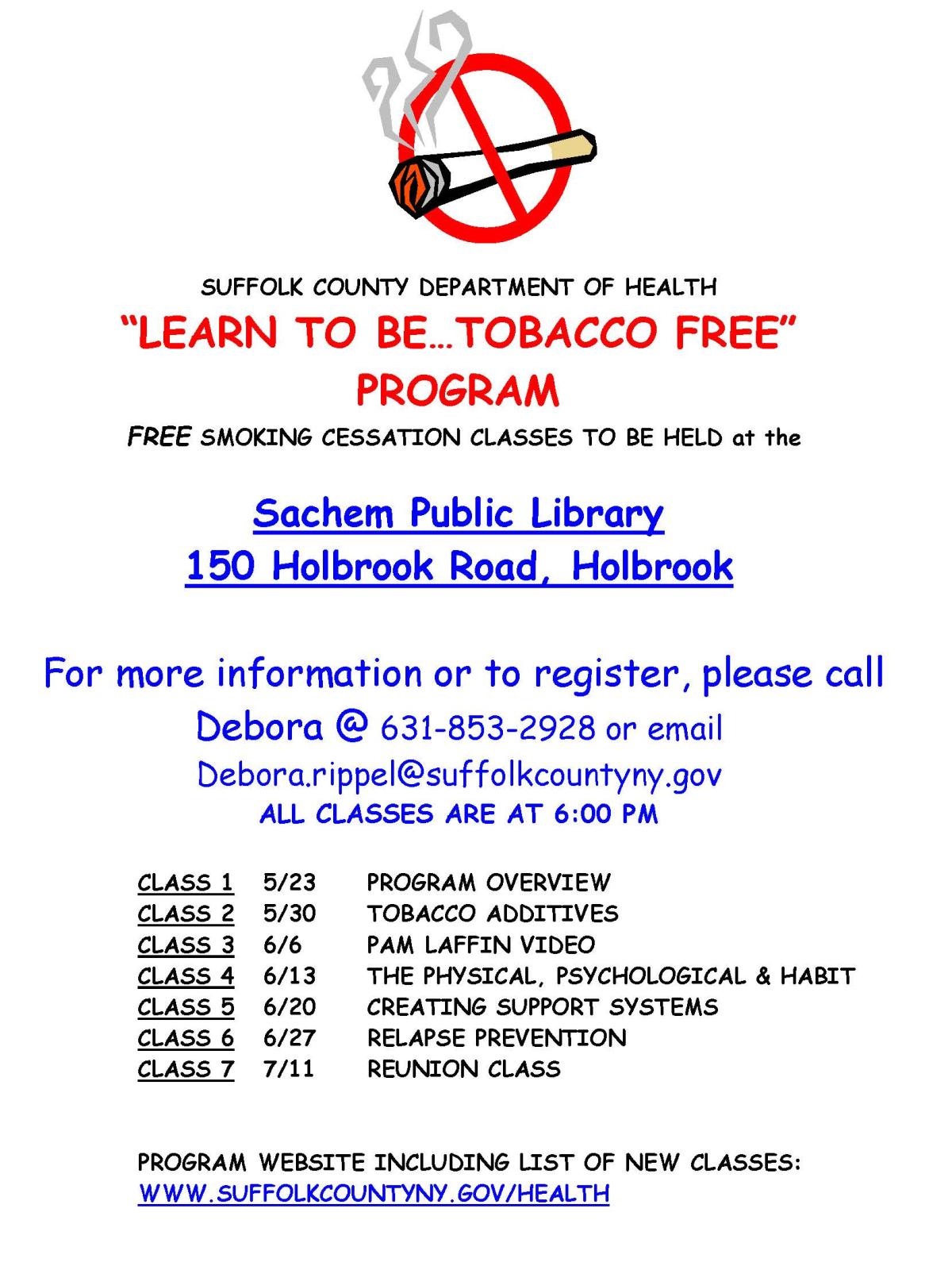 Smoking cessation flyer