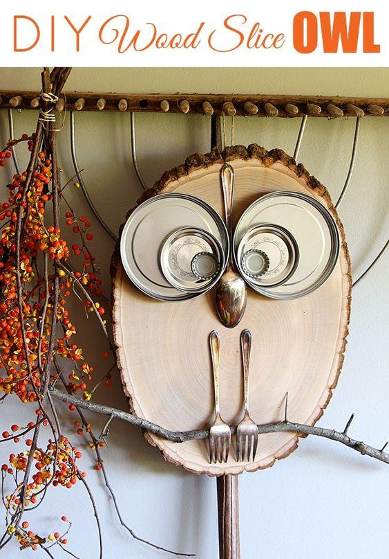 Wood Slice Owl